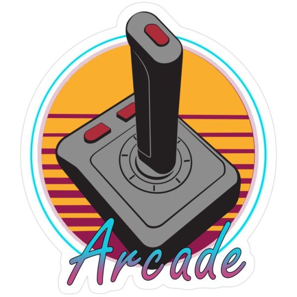 Joystick Arcade Game Sticker